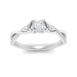 Load image into Gallery viewer, infinity-daisy-floral-princess-cut-diamond-engagement-ring-in-white-gold-FD9986PRR-NL-WG
