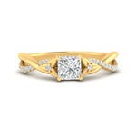 Load image into Gallery viewer, infinity-daisy-floral-princess-cut-diamond-engagement-ring-in-yellow-gold-FD9986PRR-NL-YG

