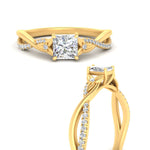 Load image into Gallery viewer, infinity-daisy-floral-princess-cut-diamond-engagement-ring-in-yellow-gold-FD9986PRR-NL-YG
