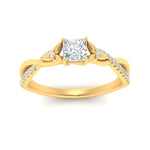Load image into Gallery viewer, infinity-daisy-floral-princess-cut-diamond-engagement-ring-in-yellow-gold-FD9986PRR-NL-YG
