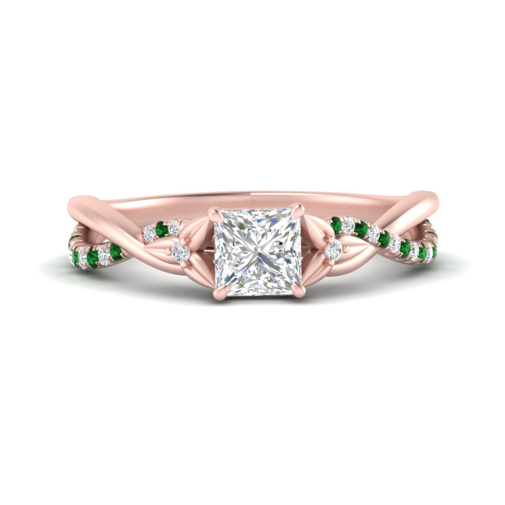 infinity-daisy-floral-princess-cut-emerald-engagement-ring-in-rose-gold-FD9986PRRGEMGR-NL-RG
