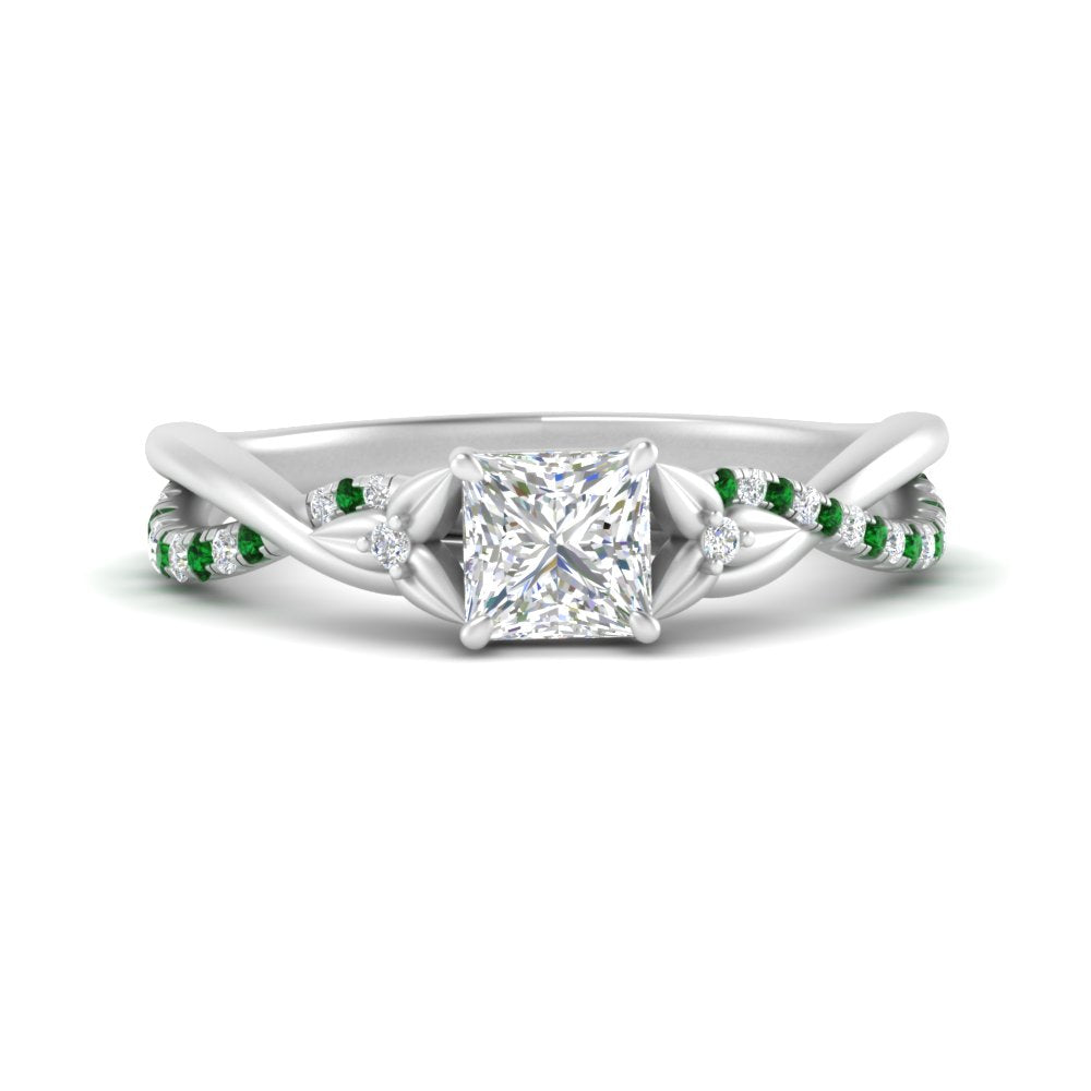infinity-daisy-floral-princess-cut-emerald-engagement-ring-in-white-gold-FD9986PRRGEMGR-NL-WG