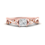 Load image into Gallery viewer, infinity-daisy-floral-princess-cut-orange-sapphire-engagement-ring-in-rose-gold-FD9986PRRGSAOR-NL-RG
