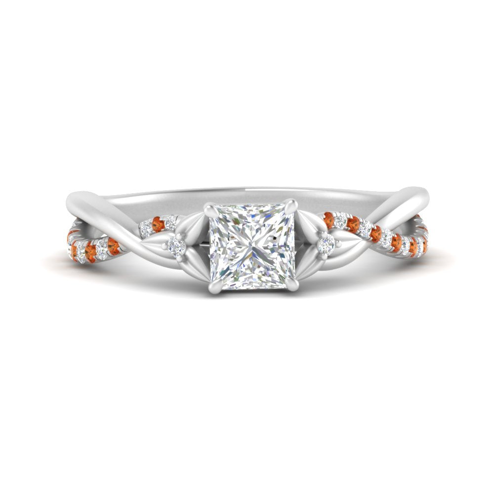 infinity-daisy-floral-princess-cut-orange-sapphire-engagement-ring-in-white-gold-FD9986PRRGSAOR-NL-WG