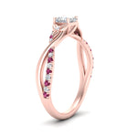 Load image into Gallery viewer, infinity-daisy-floral-princess-cut-pink-sapphire-engagement-ring-in-rose-gold-FD9986PRRGSADRPI-NL-RG
