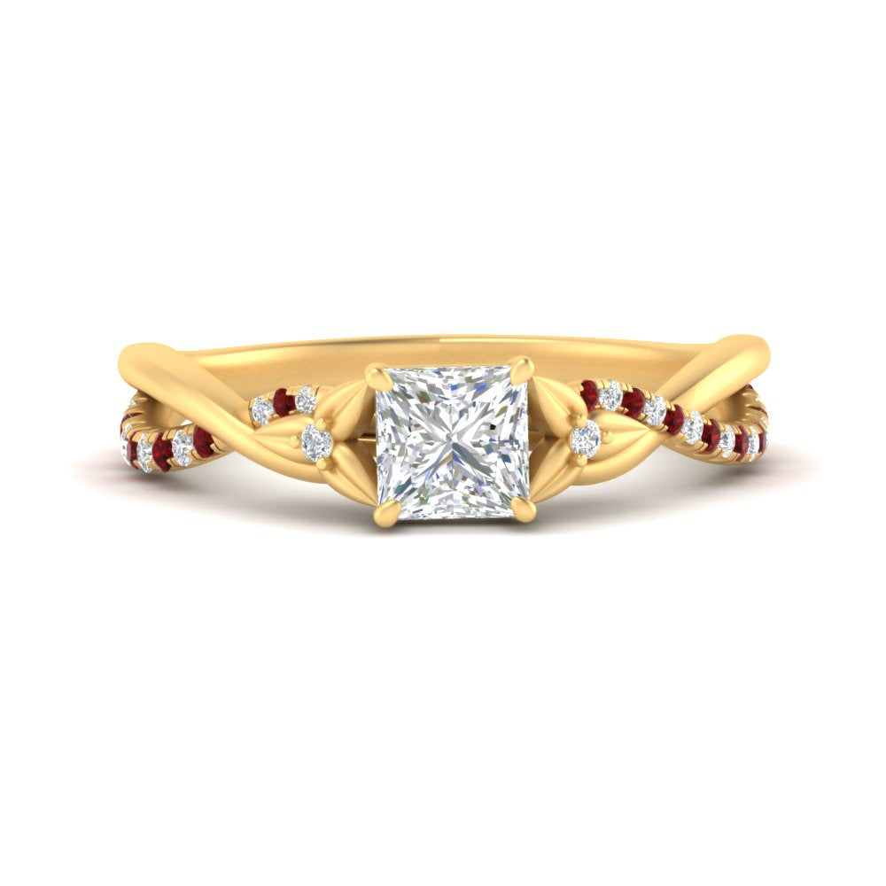 infinity-daisy-floral-princess-cut-ruby-engagement-ring-in-yellow-gold-FD9986PRRGRUDR-NL-YG