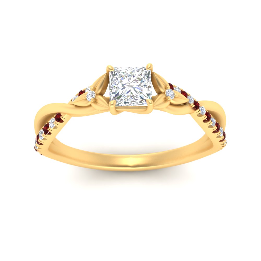 infinity-daisy-floral-princess-cut-ruby-engagement-ring-in-yellow-gold-FD9986PRRGRUDR-NL-YG