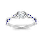 Load image into Gallery viewer, infinity-daisy-floral-princess-cut-sapphire-engagement-ring-in-white-gold-FD9986PRRGSABL-NL-WG
