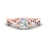 Load image into Gallery viewer, infinity-daisy-floral-radiant-cut-black-diamond-engagement-ring-in-rose-gold-FD9986RARGBLACK-NL-RG
