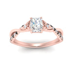 Load image into Gallery viewer, infinity-daisy-floral-radiant-cut-black-diamond-engagement-ring-in-rose-gold-FD9986RARGBLACK-NL-RG
