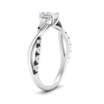 Load image into Gallery viewer, infinity-daisy-floral-radiant-cut-black-diamond-engagement-ring-in-white-gold-FD9986RARGBLACK-NL-WG
