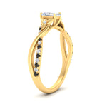 Load image into Gallery viewer, infinity-daisy-floral-radiant-cut-black-diamond-engagement-ring-in-yellow-gold-FD9986RARGBLACK-NL-YG
