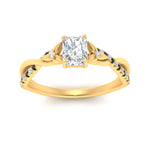 Load image into Gallery viewer, infinity-daisy-floral-radiant-cut-black-diamond-engagement-ring-in-yellow-gold-FD9986RARGBLACK-NL-YG
