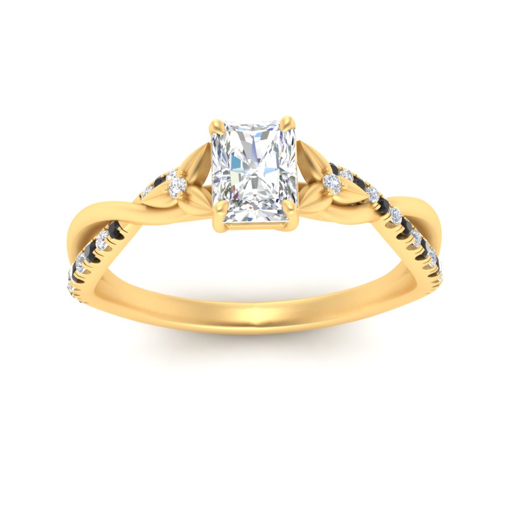 infinity-daisy-floral-radiant-cut-black-diamond-engagement-ring-in-yellow-gold-FD9986RARGBLACK-NL-YG