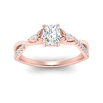 Load image into Gallery viewer, infinity-daisy-floral-radiant-cut-diamond-engagement-ring-in-rose-gold-FD9986RARANGLE3-NL-RG
