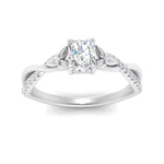 Load image into Gallery viewer, infinity-daisy-floral-radiant-cut-diamond-engagement-ring-in-white-gold-FD9986RAR-NL-WG

