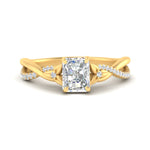 Load image into Gallery viewer, infinity-daisy-floral-radiant-cut-diamond-engagement-ring-in-yellow-gold-FD9986RAR-NL-YG
