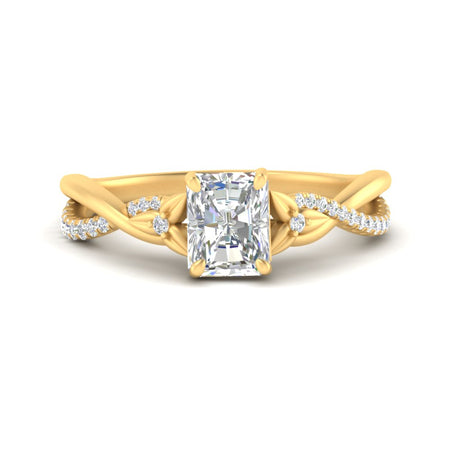 Radiant Cut Infinity Daisy Floral Diamond Ring