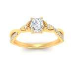 Load image into Gallery viewer, infinity-daisy-floral-radiant-cut-diamond-engagement-ring-in-yellow-gold-FD9986RAR-NL-YG
