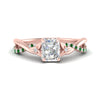 Load image into Gallery viewer, infinity-daisy-floral-radiant-cut-emerald-engagement-ring-in-rose-gold-FD9986RARGEMGR-NL-RG