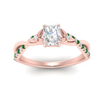 Load image into Gallery viewer, infinity-daisy-floral-radiant-cut-emerald-engagement-ring-in-rose-gold-FD9986RARGEMGR-NL-RG

