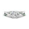 Load image into Gallery viewer, infinity-daisy-floral-radiant-cut-emerald-engagement-ring-in-white-gold-FD9986RARGEMGR-NL-WG