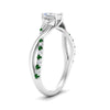 Load image into Gallery viewer, infinity-daisy-floral-radiant-cut-emerald-engagement-ring-in-white-gold-FD9986RARGEMGR-NL-WG