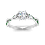 Load image into Gallery viewer, infinity-daisy-floral-radiant-cut-emerald-engagement-ring-in-white-gold-FD9986RARGEMGR-NL-WG
