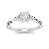 Load image into Gallery viewer, infinity-daisy-floral-radiant-cut-emerald-engagement-ring-in-white-gold-FD9986RARGEMGR-NL-WG