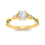 Load image into Gallery viewer, infinity-daisy-floral-radiant-cut-emerald-engagement-ring-in-yellow-gold-FD9986RARGEMGR-NL-YG
