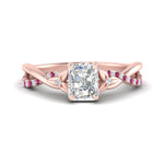 Load image into Gallery viewer, infinity-daisy-floral-radiant-cut-pink-sapphire-engagement-ring-in-rose-gold-FD9986RARGSADRPI-NL-RG
