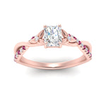 Load image into Gallery viewer, infinity-daisy-floral-radiant-cut-pink-sapphire-engagement-ring-in-rose-gold-FD9986RARGSADRPI-NL-RG