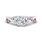 Load image into Gallery viewer, infinity-daisy-floral-radiant-cut-pink-sapphire-engagement-ring-in-white-gold-FD9986RARGSADRPI-NL-WG

