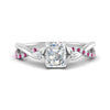 Load image into Gallery viewer, infinity-daisy-floral-radiant-cut-pink-sapphire-engagement-ring-in-white-gold-FD9986RARGSADRPI-NL-WG