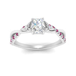 Load image into Gallery viewer, infinity-daisy-floral-radiant-cut-pink-sapphire-engagement-ring-in-white-gold-FD9986RARGSADRPI-NL-WG
