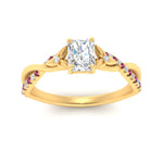Load image into Gallery viewer, infinity-daisy-floral-radiant-cut-pink-sapphire-engagement-ring-in-yellow-gold-FD9986RARGSADRPI-NL-YG
