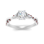 Load image into Gallery viewer, infinity-daisy-floral-radiant-cut-ruby-engagement-ring-in-white-gold-FD9986RARGRUDR-NL-WG
