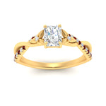 Load image into Gallery viewer, infinity-daisy-floral-radiant-cut-ruby-engagement-ring-in-yellow-gold-FD9986RARGRUDR-NL-YG
