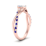 Load image into Gallery viewer, infinity-daisy-floral-radiant-cut-sapphire-engagement-ring-in-rose-gold-FD9986RARGSABL-NL-RG

