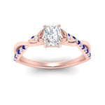 Load image into Gallery viewer, infinity-daisy-floral-radiant-cut-sapphire-engagement-ring-in-rose-gold-FD9986RARGSABL-NL-RG
