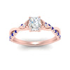Load image into Gallery viewer, infinity-daisy-floral-radiant-cut-sapphire-engagement-ring-in-rose-gold-FD9986RARGSABL-NL-RG