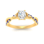 Load image into Gallery viewer, infinity-daisy-floral-radiant-cut-sapphire-engagement-ring-in-yellow-gold-FD9986RARGSABL-NL-YG
