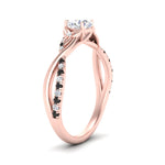 Load image into Gallery viewer, infinity-daisy-floral-round-cut-black-diamond-engagement-ring-in-rose-gold-FD9986RORGBLACK-NL-RG
