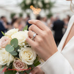 Load image into Gallery viewer, Round Cut Infinity Daisy Floral Diamond Ring
