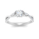 Load image into Gallery viewer, infinity-daisy-floral-round-cut-diamond-engagement-ring-in-white-gold-FD9986ROR-NL-WG
