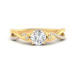 Load image into Gallery viewer, infinity-daisy-floral-round-cut-diamond-engagement-ring-in-yellow-gold-FD9986ROR-NL-YG
