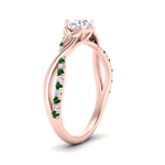 Load image into Gallery viewer, infinity-daisy-floral-round-cut-emerald-engagement-ring-in-rose-gold-FD9986RORGEMGR-NL-RG
