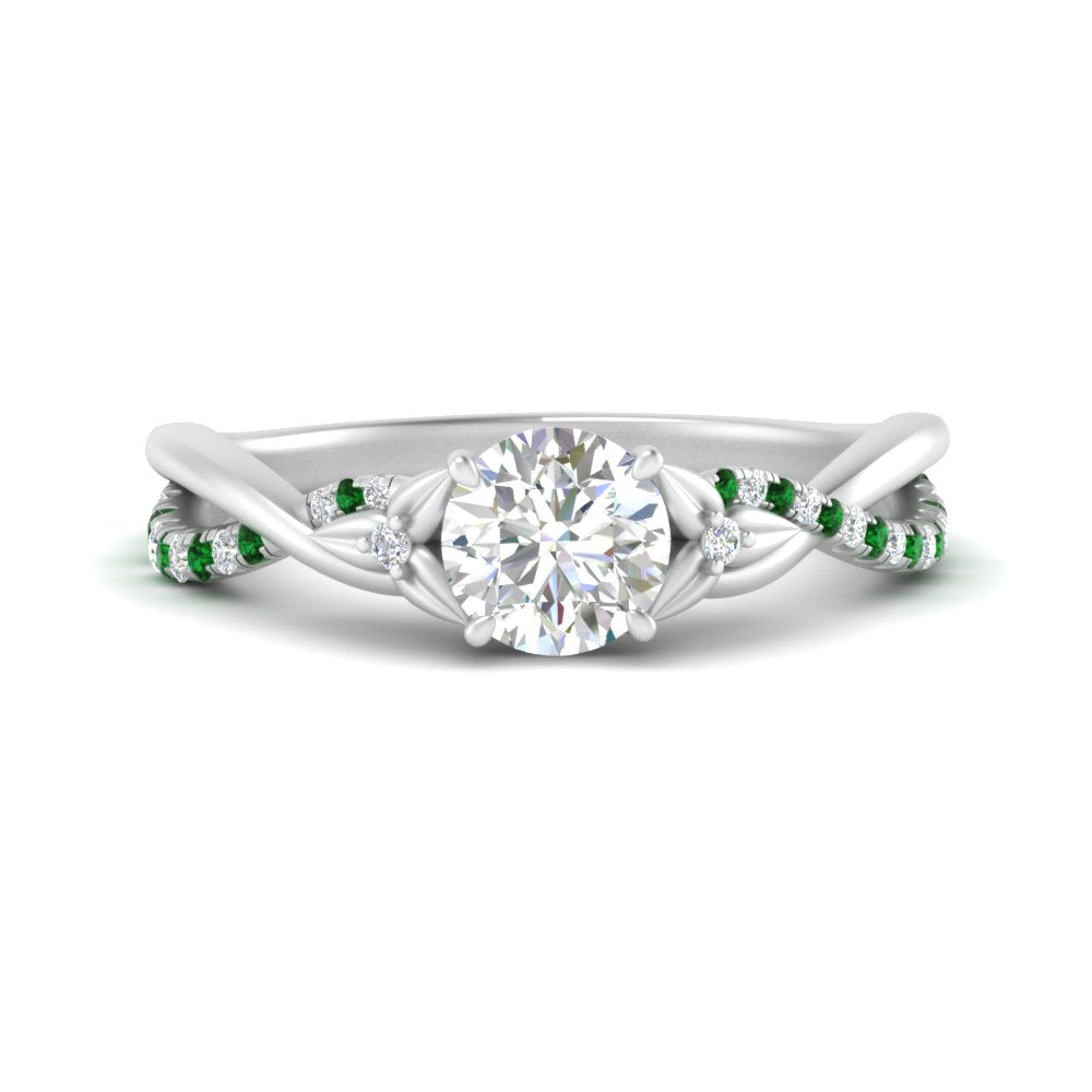 infinity-daisy-floral-round-cut-emerald-engagement-ring-in-white-gold-FD9986RORGEMGR-NL-WG