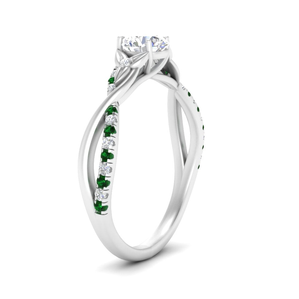 infinity-daisy-floral-round-cut-emerald-engagement-ring-in-white-gold-FD9986RORGEMGR-NL-WG