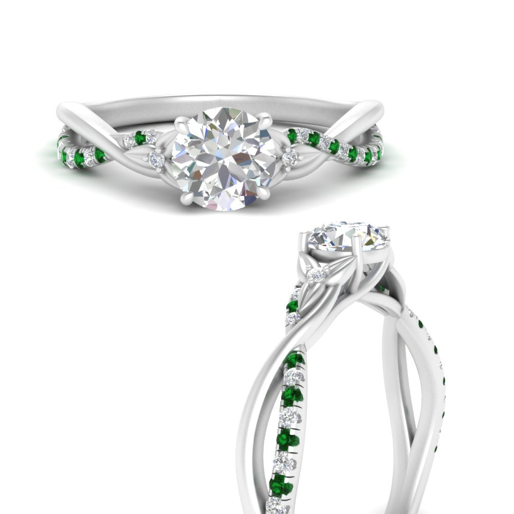 infinity-daisy-floral-round-cut-emerald-engagement-ring-in-white-gold-FD9986RORGEMGR-NL-WG